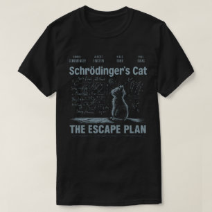Camiseta Plano de Fuga do Gato de Schrödinger Física Ciênci