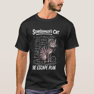Camiseta Plano de Fuga do Gato de Schrödinger Piada Profess