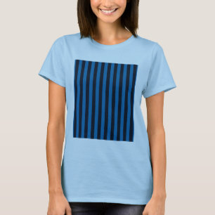 Camiseta Plano de Fundo de Stripes Verticais Azul Personali