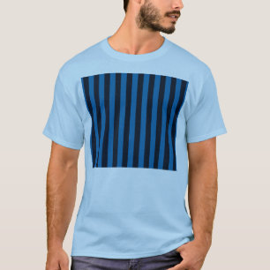 Camiseta Plano de Fundo de Stripes Verticais Azul Personali