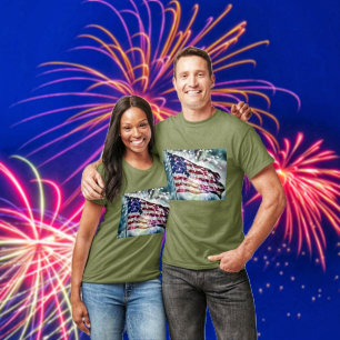 Camiseta Plano de fundo do Fireworks