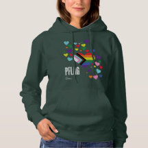 Plano de fundo negro do Orgulho PFLAG Hoodie
