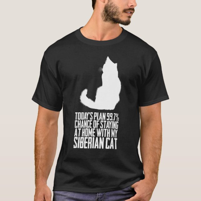 Camiseta Plano de hojechance de ficar em casa com meu siber (Frente)