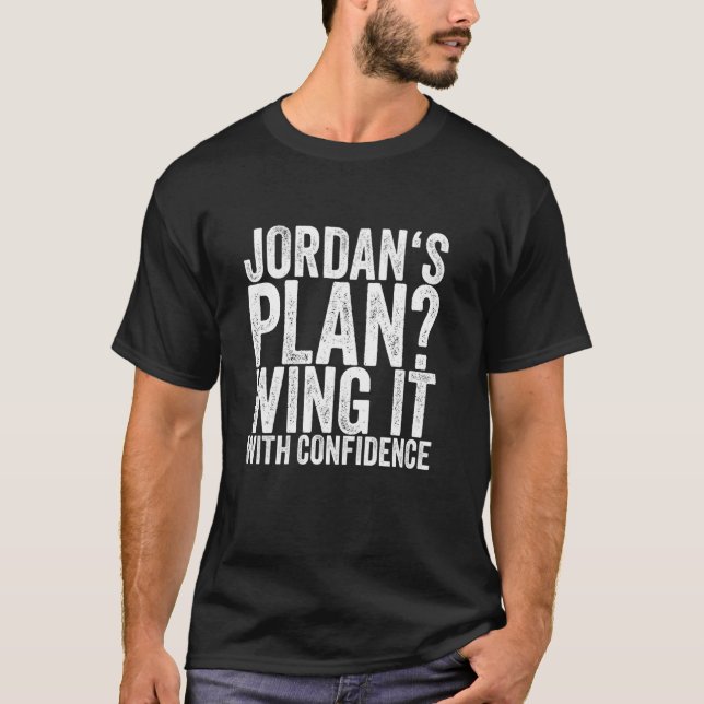 Camiseta Plano de Jordan Dar o Arrojo Com Confiança (Frente)