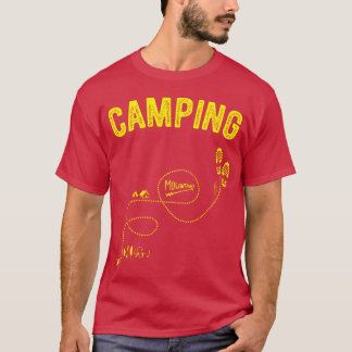 Camiseta Plano de Mapa de Acampamento e Caminhada Incrível