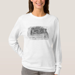 Camiseta Plano de Parc Monceau em Paris