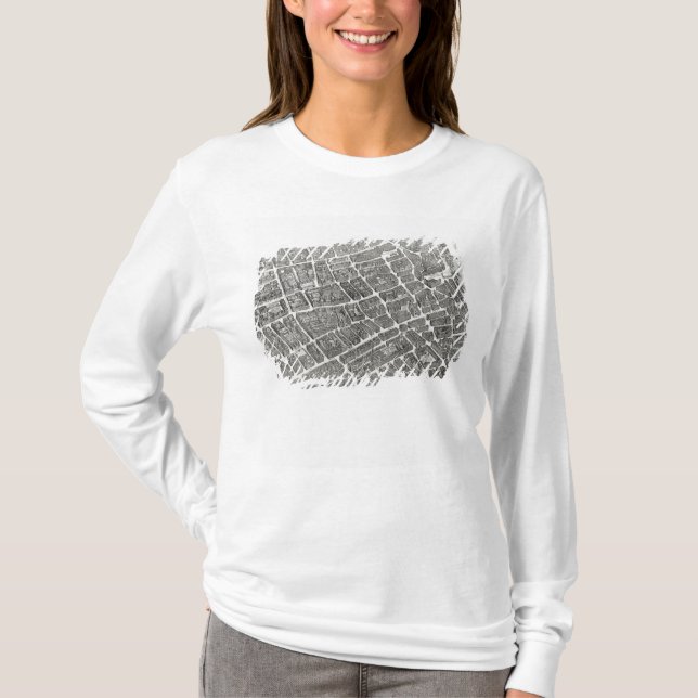 Camiseta Plano de Paris, conhecido como 'o Plano de Turgot' (Frente)