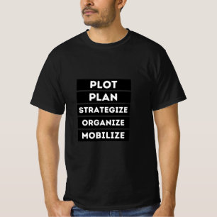 CAMISETA PLANO DE PLOT ESTRATEGIZE A MOBILIZAÇÃO ORGANIZA