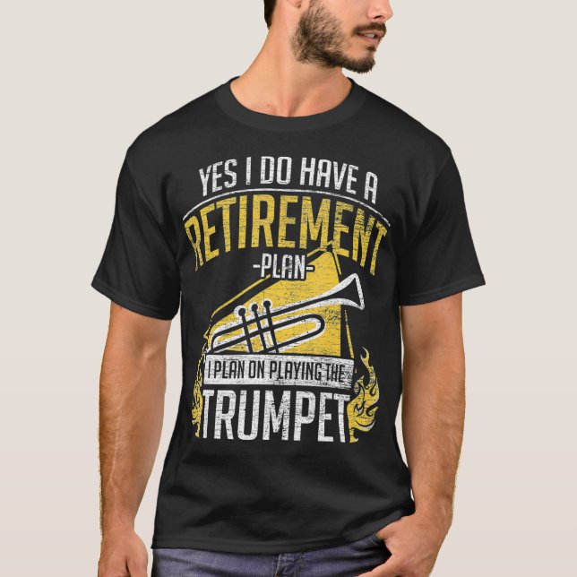 Camiseta Plano De Reforma A Jogar O Trompete (Frente)