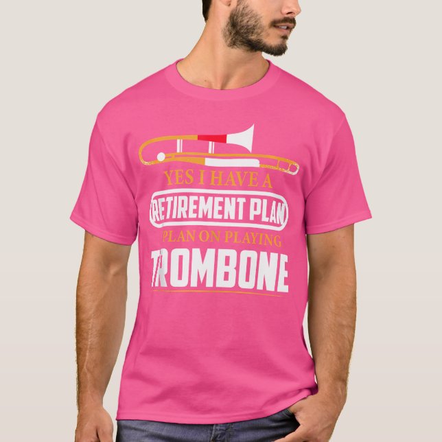 Camiseta Plano De Reforma I Planejo Jogar Trombone Jazz (Frente)