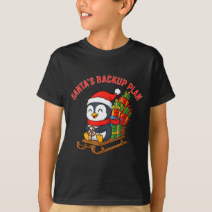 Camiseta Plano de Reserva do Papai Noel Design de Natal de 