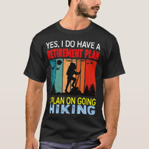 Camiseta Plano De Retirada Do Slogan Retroativo Que Planejo