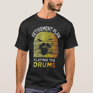 Camiseta Plano De Retirada Reproduzindo A Vintagem Do Drumm
