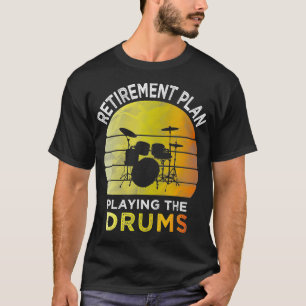 Camiseta Plano De Retirada Reproduzindo A Vintagem Do Drumm