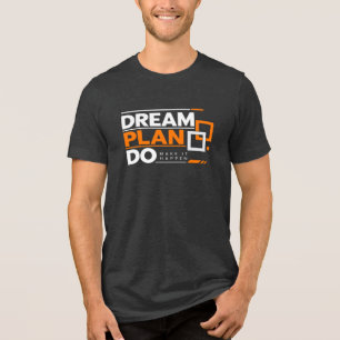 Camiseta Plano de Sonho – Tipografia Motivacional Inspirado