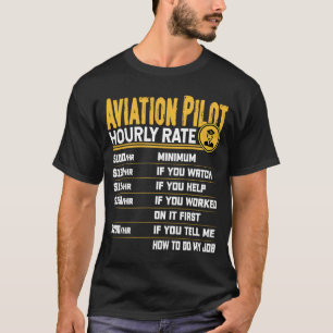 Camiseta Plano de voo para aeronaves de taxa horária