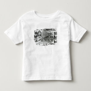 Camiseta Plano do jardim e vista das casas em Chisw
