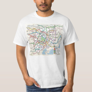Camiseta Plano do metro de TÓQUIO