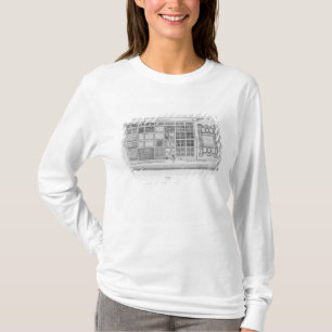 Camiseta Plano do palácio e do jardim do Tuileries