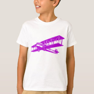 Camiseta Plano do vintage - roxo