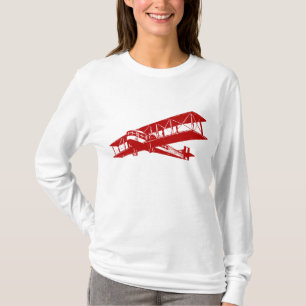 Camiseta Plano do vintage - vermelho do rubi