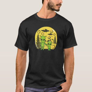 Camiseta Plano Espacial Extraterrestre da OVNI da Família a