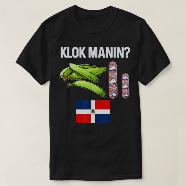Camiseta Plano Mangu de Comida da República Dominicana (Frente do Design)