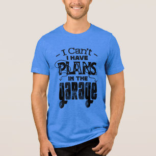 Camiseta Plano Mecânico de Garagem Mecânica da Bicicleta En