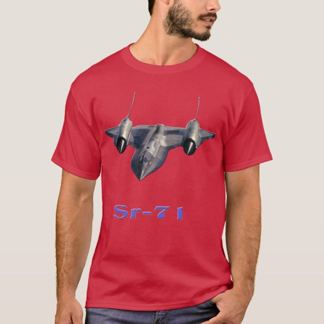 Camiseta Plano militar de espionagem Sr-71 (Frente)