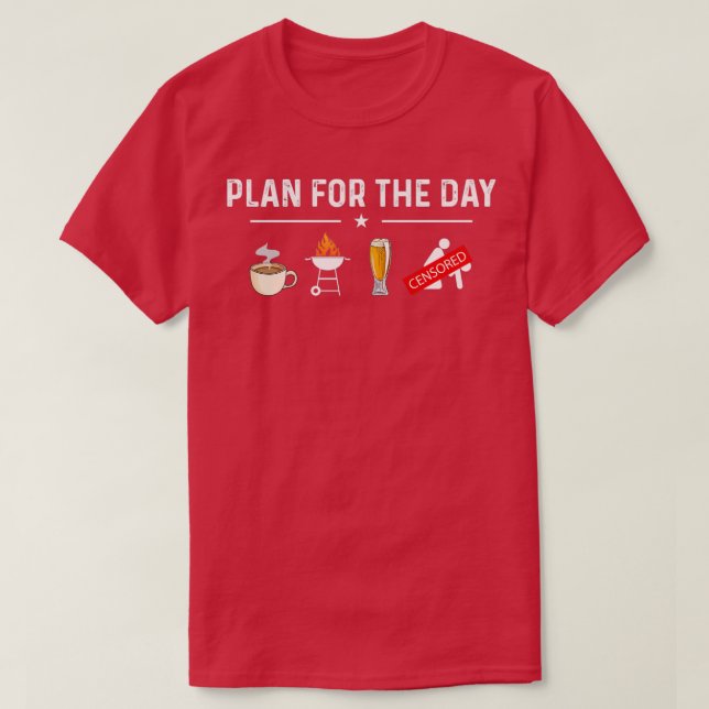 Camiseta Plano Para O Dia (Frente do Design)