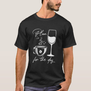 Camiseta Plano Para O Vinho Do Café