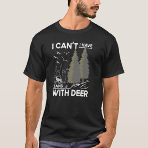 Camiseta Planos Com Deer Assistindo Piada De Caça A Sika De