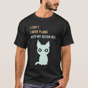 Camiseta Planos Com Meu Devon Rex - Amante de gatos