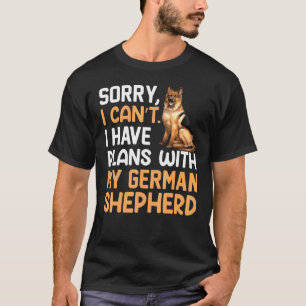 Camiseta Planos com meu German shepherd Shepard Sheph Alemã