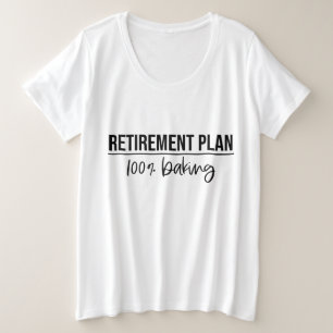 Camiseta Planos de aposentadoria engraçados de arte de pala