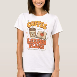 Camiseta Planos de Aula de Café Kit de Sobrevivência do Pro