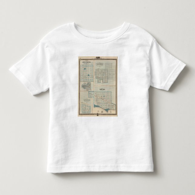 Camiseta Planos de Rapids de Sioux, Onawa, lago storm, (Frente)
