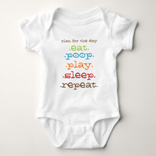Camiseta Planos do bebê: Coma, tombadilho, sono, repita a