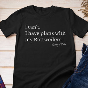 Camiseta Planos Fofos com Minha Mãe de Rottweiler Personali