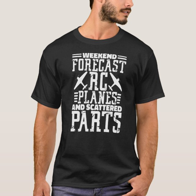 Camiseta Planos Rc De Previsão De Fim De Semana E Partes Es (Frente)