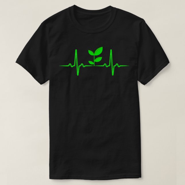 Camiseta Plant Heartbeat, Vegan Pulse, Vegetarian Vegan Pul (Frente do Design)