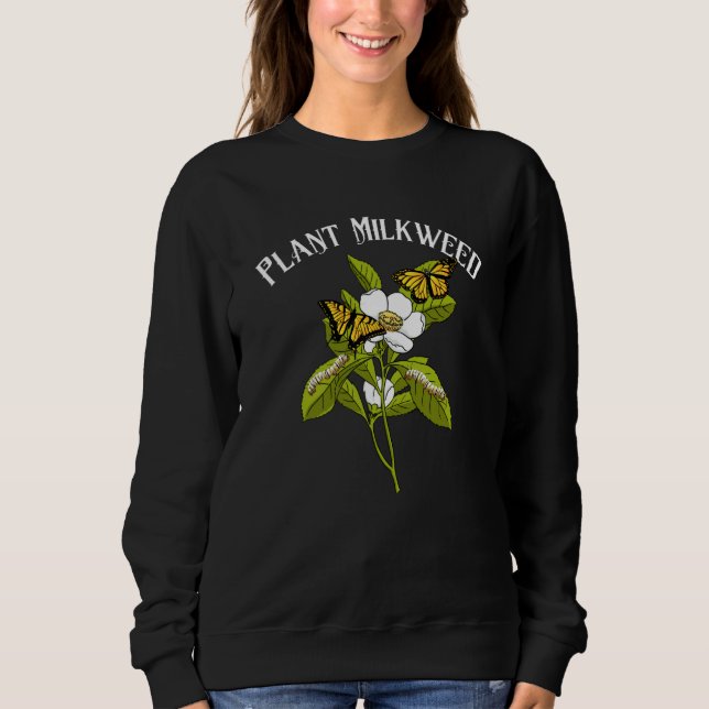 Camiseta Plant Milkweed Monarch Butterfly Caterpillar (Frente)