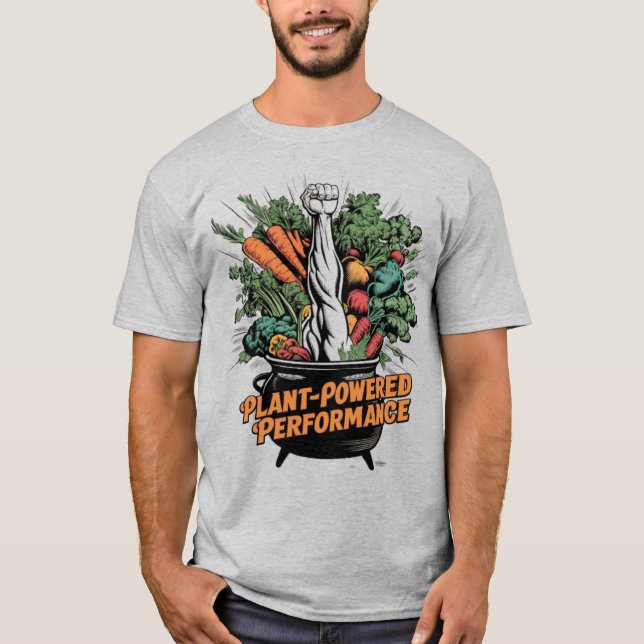 Camiseta Plant-Powered Performance | Vibrant Vegan Athlete (Frente)