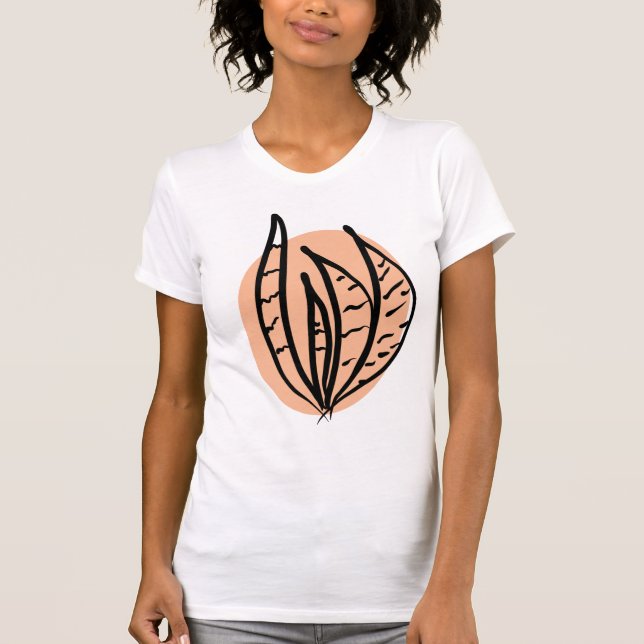 Camiseta Planta Cobra Botânica Mínima Arte Boho (Frente)