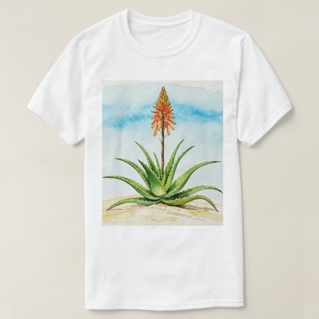 Camiseta planta de aloe vera (Frente do Design)