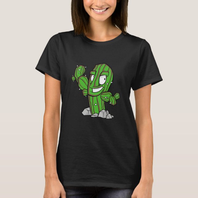 Camiseta planta de cacto forte (Frente)
