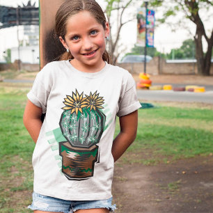 Camiseta Planta De Cactus Em Um Pote
