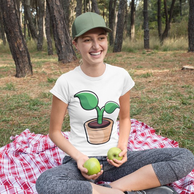 Camiseta Planta de Casa de Folha Verde (Criador carregado)