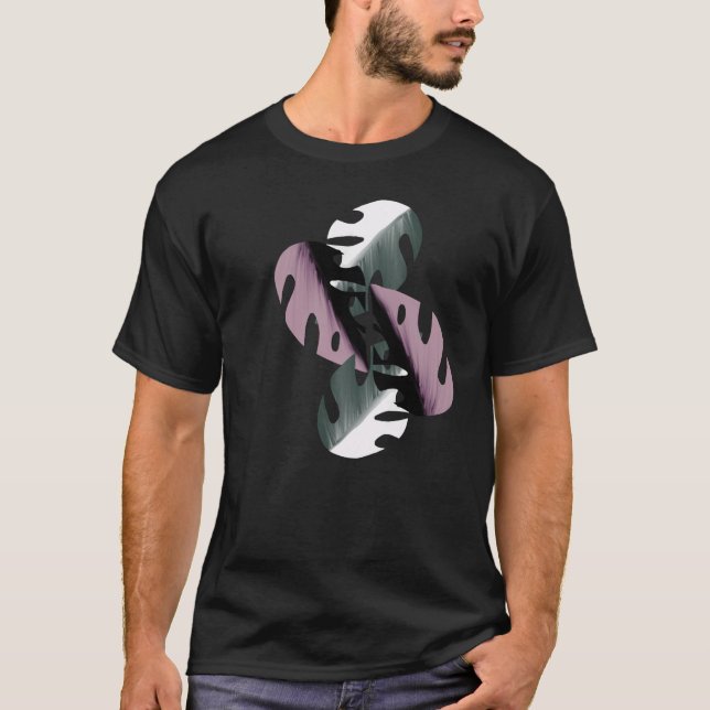 Camiseta Planta de Casa Monstera Variegada Rosa (Frente)