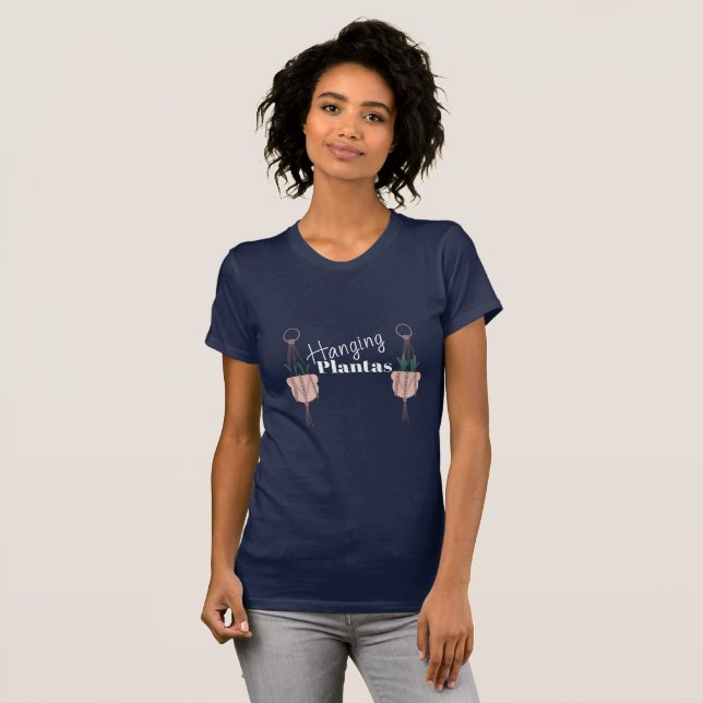 Camiseta Planta de Casa Suspensa Engraçada Macrame Selva (Frente Completa)
